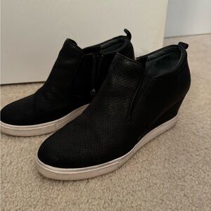 Black Wedge Sneaker